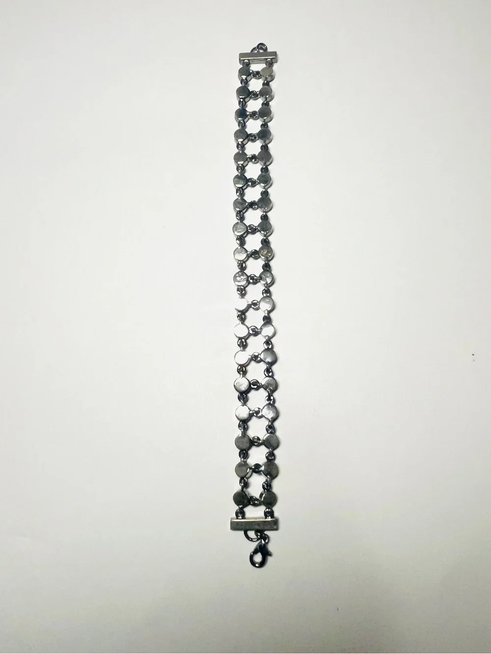 Givenchy Bracelet Ruby- & Champagne-Toned Rhinestone Bracelet, Gunmetal Chain